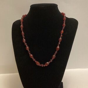 Elegant Red Beaded Necklace